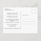 Rustic 3 Photo Collage County Wood Afstuderen Uitnodiging Briefkaart (Achterkant)