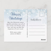 Rustic 3 PHOTO Merry kerstgreting Holiday Briefkaart (Achterkant)