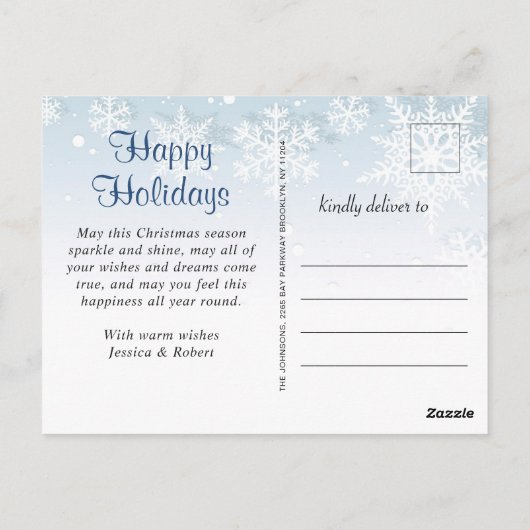 Rustic 3 PHOTO Merry kerstgreting Holiday Briefkaart (Achterkant)