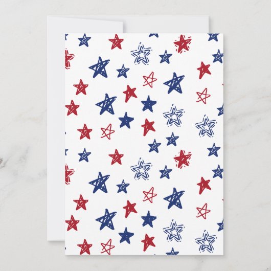 Rustic 4 juli BBQ Uitnodiging (Achterkant)