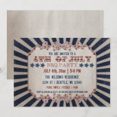  Rustic 4 juli Uitnodigingen van de BBQ Party (Voorkant / Achterkant)