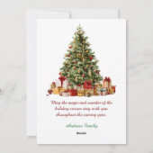 Rustic 4 Photo Merry Christmas Holiday Card Feestdagenkaart (Achterkant)