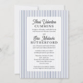 Rustic 4 sets ouders blauwe streep kaart (Voorkant)