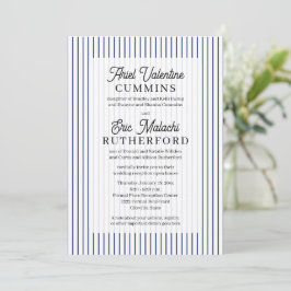 Rustic 4 sets ouders blauwe streep kaart