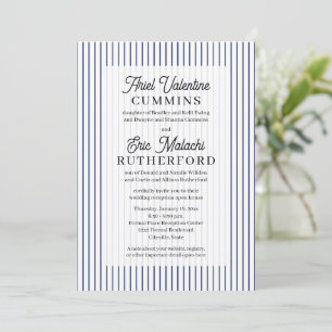 Rustic 4 sets ouders blauwe streep kaart