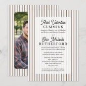 Rustic 4 sets ouders bruine streep kaart (Voorkant / Achterkant)