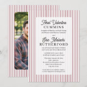 Rustic 4 sets ouders rode streep kaart (Voorkant / Achterkant)