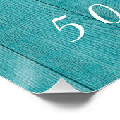 Rustic 50 en Fabulous | Zonnebloem Blauwgroen gebo Perfect Poster (Hoek)