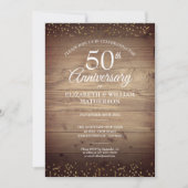 Rustic 50e Jubileum Gold Dust Confetti Kaart (Voorkant)