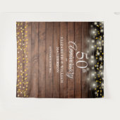 Rustic 50e Jubileum Gold Hearts Foto achtergrond Wandkleed (Voorkant (horizontaal))