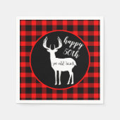 Rustic 50th Birthday Deer Antlers Servet (Voorkant)
