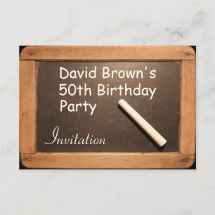 Rustic 50th Birthday Party Celebration Invitation Kaart