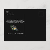 Rustic 50th Birthday Sunflower Black Birthday Uitnodiging Briefkaart (Achterkant)