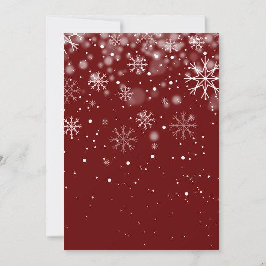 Rustic 5 Foto Collage Greenery Burgundy Kerstmis Feestdagenkaart (Achterkant)