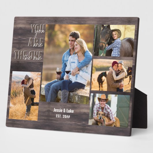 Rustic 5 Foto collage U bent het One Wood Fotoplaat (Zijkant)