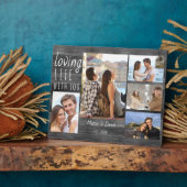 Rustic 5 Fotocollage Looptijd met grijs hout Fotoplaat (Zijkant)