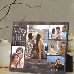 Rustic 5 Fotocollage Looptijd met jou | Hout Fotoplaat<br><div class="desc">Robuuste fotoplaque die u kunt personaliseren met 5 van uw favoriete afbeeldingen. Het ontwerp heeft een robuuste landhout blik, die met casual manuscript en skinny doopvonttypografie wordt gekarteld. De formulering luidt: "Het leven van u houden" en de sjabloon is klaar voor u om jouw naam en vastgestelde datum toe te...</div>