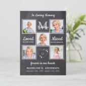 Rustic 5 Foto's herdenking van het leven Kaart (Staand voorkant)