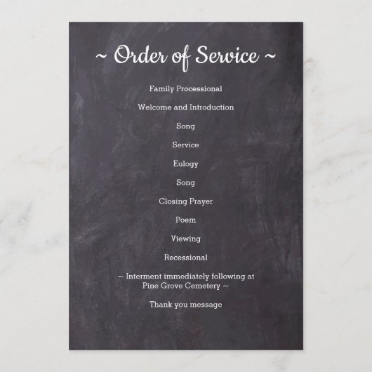 Rustic 5 Foto's Memorial Order of Service Funeral Programmakaart (Achterkant)