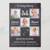 Rustic 5 Foto's Memorial Order of Service Funeral Programmakaart (Voorkant)