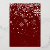 Rustic 5 Photo Collage Greenery kerstgoud Folie Feestdagenkaart (Achterkant)