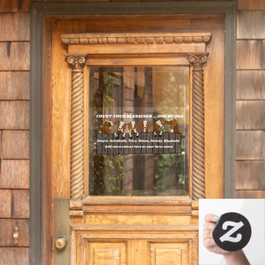 Rustic 6 gaat op de hek graven je zegeningen raamsticker (Huis Deur)