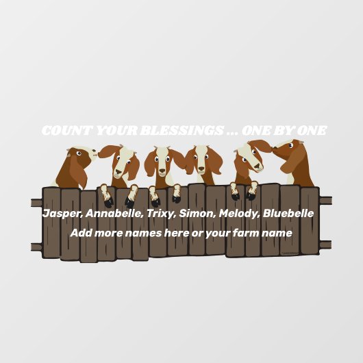 Rustic 6 gaat op de hek graven je zegeningen raamsticker (Vel)