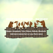 Rustic 6 gaat op de hek graven je zegeningen raamsticker (Vel 3)