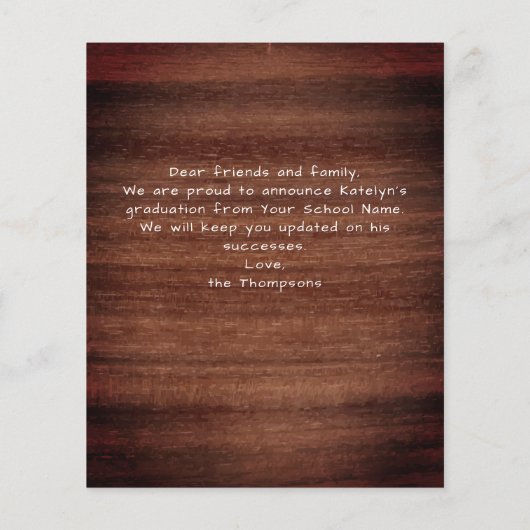 Rustic 6 Photo Collage Wood Budget Afstuderen (Achterkant)