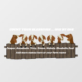 Rustic 7 Geiten op hek graven je zegeningen Raamsticker (Vel)