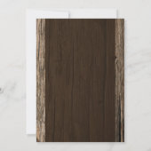 Rustic 80th Birthday Invitation  Wood Kaart (Achterkant)