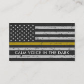 Rustic 911 Dispatcher Prayer Thin Gold Line Visitekaartje (Achterkant)