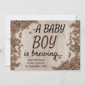 Rustic A Baby Boy is zwanger geworden Aankondiging (Voorkant)