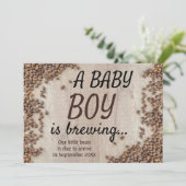 Rustic A Baby Boy is zwanger geworden Aankondiging (Staand voorkant)