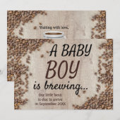 Rustic A Baby Boy is zwanger geworden Aankondiging (Voorkant / Achterkant)