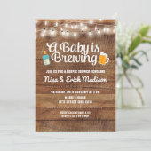 Rustic a baby is een uitnodiging aan het brouwen v (Staand voorkant)