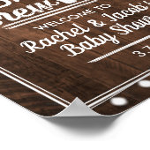 Rustic A Baby is het Welkome Teken van het Baby sh Poster (Hoek)