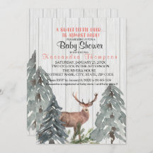Rustic A Little Deer is bijna hier Baby shower