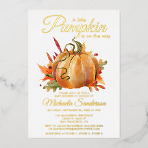 Rustic A Little Pumpkin Herfst Baby shower
