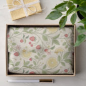 Rustic Aardbei & Citroen Aardse Patroon (1) Tissuepapier (Geschenk)