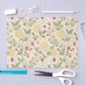 Rustic Aardbei & Citroen Aardse Patroon (1) Tissuepapier (Craft)