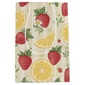 Rustic aardbei- en citrus aardse patroon (4) medium cadeauzakje (Voorkant)