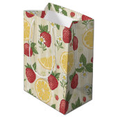 Rustic aardbei- en citrus aardse patroon (4) medium cadeauzakje (Achterkant Gekanteld)