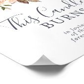 Rustic Aarde Deze Kaars Brandende Herdenking Bord Poster (Hoek)