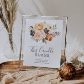 Rustic Aarde Deze Kaars Brandt Herdenkingsbord Poster