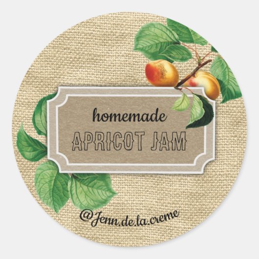 Rustic Abriot Jam Catering Ronde Sticker (Voorkant)