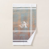 Rustic Abstract Art Nr. 67 Monogram Bad Handdoek (Handdoek)