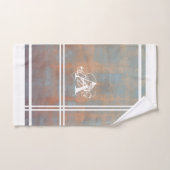 Rustic Abstract Art Nr. 67 Monogram Bad Handdoek (Handdoek)
