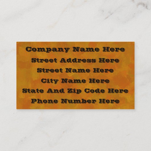 Rustic Abstract Modern Contemporary Geometric Art Visitekaartje (Achterkant)