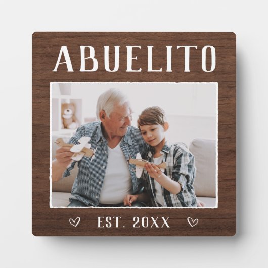 Rustic Abuelito Grandpa Fotoplaat (Voorkant)